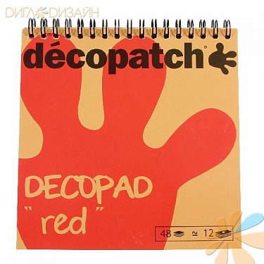 Блокнот Decopad, красный, 48 листов, фото 1