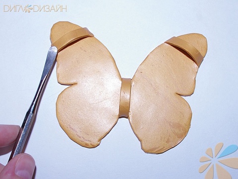 Мастер-класс по созданию подвески-бабочки из полимерной глины: Шаг 2