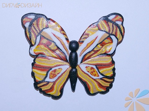Мастер-класс по созданию подвески-бабочки из полимерной глины: Шаг 7
