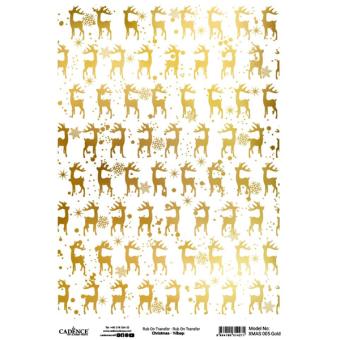 Трансфер натирка GOLD XMAS-005 30х4...