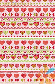 Полоски/сердечки красный/зеленый Полоски/сердечки красный/зеленый